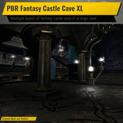 PBR Fantasy Castle Cave XL